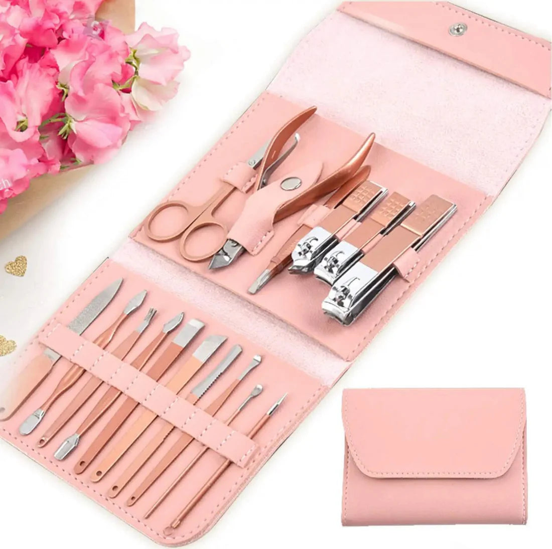 16pcs Professional Manicure & Pedicure Set – Nail Clippers