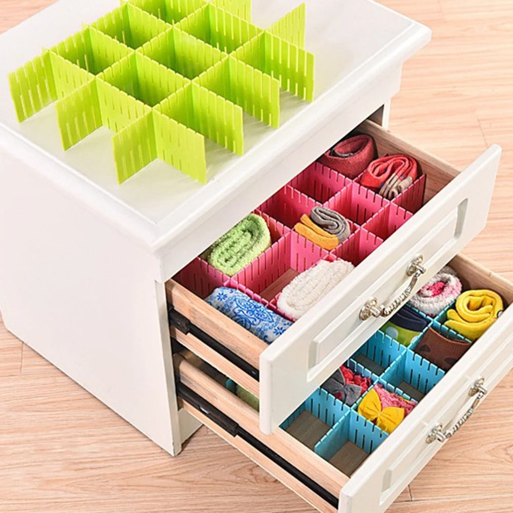 Pack of 4 Plastic Drawer Dividers