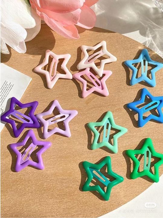 Pack Off 06  Star Design Girl Hair Clip | Hair Clip For Women | Best Quality Hair Clip ( Random Color )