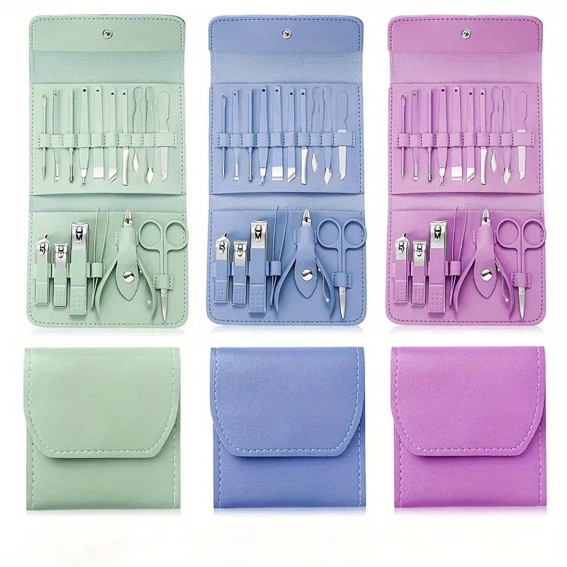 16pcs Professional Manicure & Pedicure Set – Nail Clippers