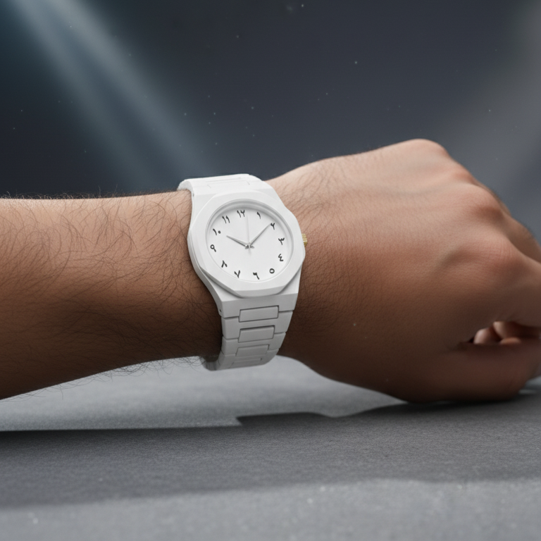 Full White Aura Watch Elegant Design Durable Build
