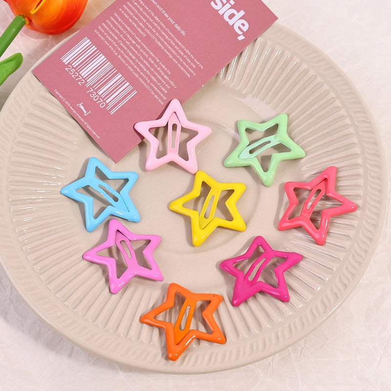 Pack Off 06  Star Design Girl Hair Clip | Hair Clip For Women | Best Quality Hair Clip ( Random Color )